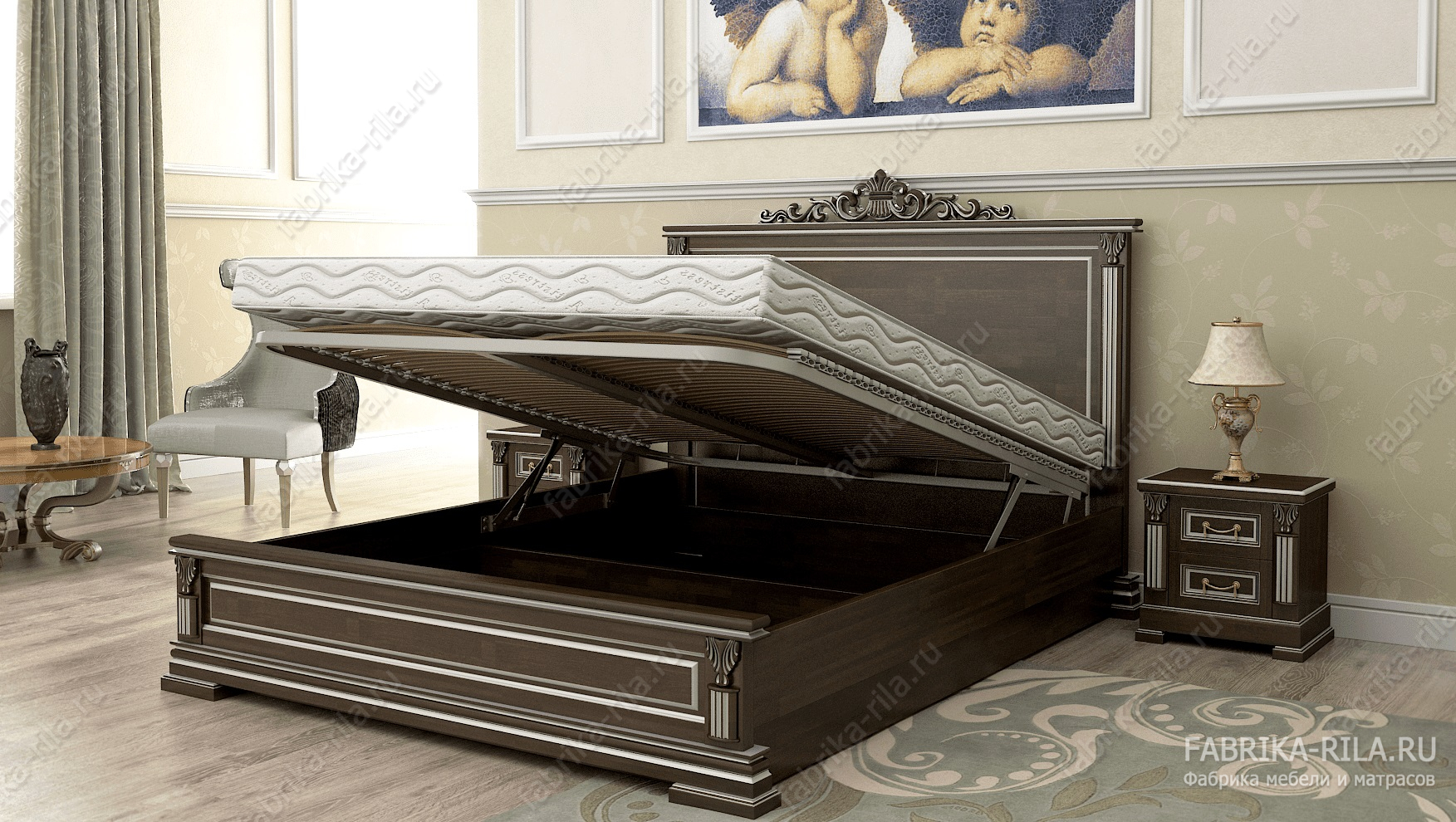 Кровать Viktori 1 — 180x190 см. из сосны