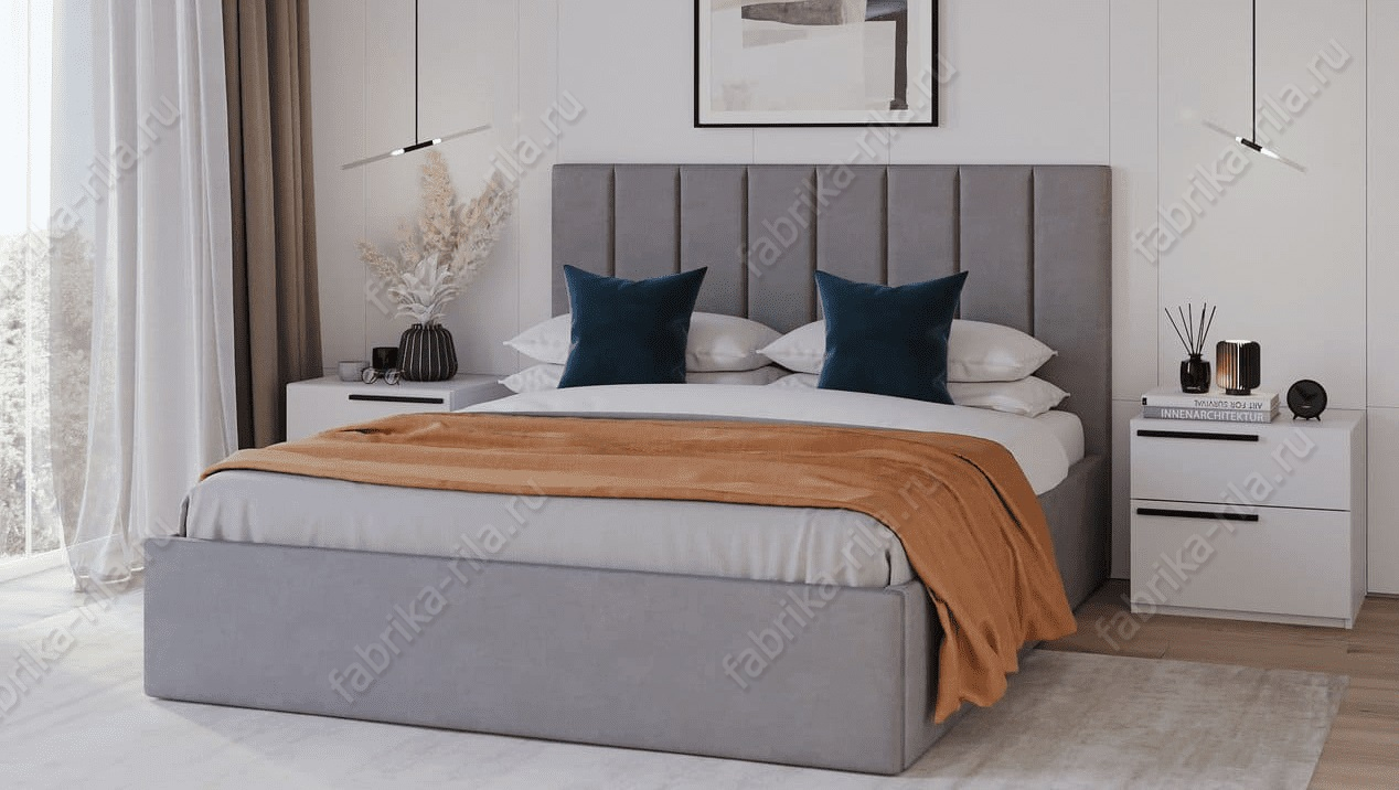 Кровать Лозанна 2— 80x200 см. с мягким изголовьем