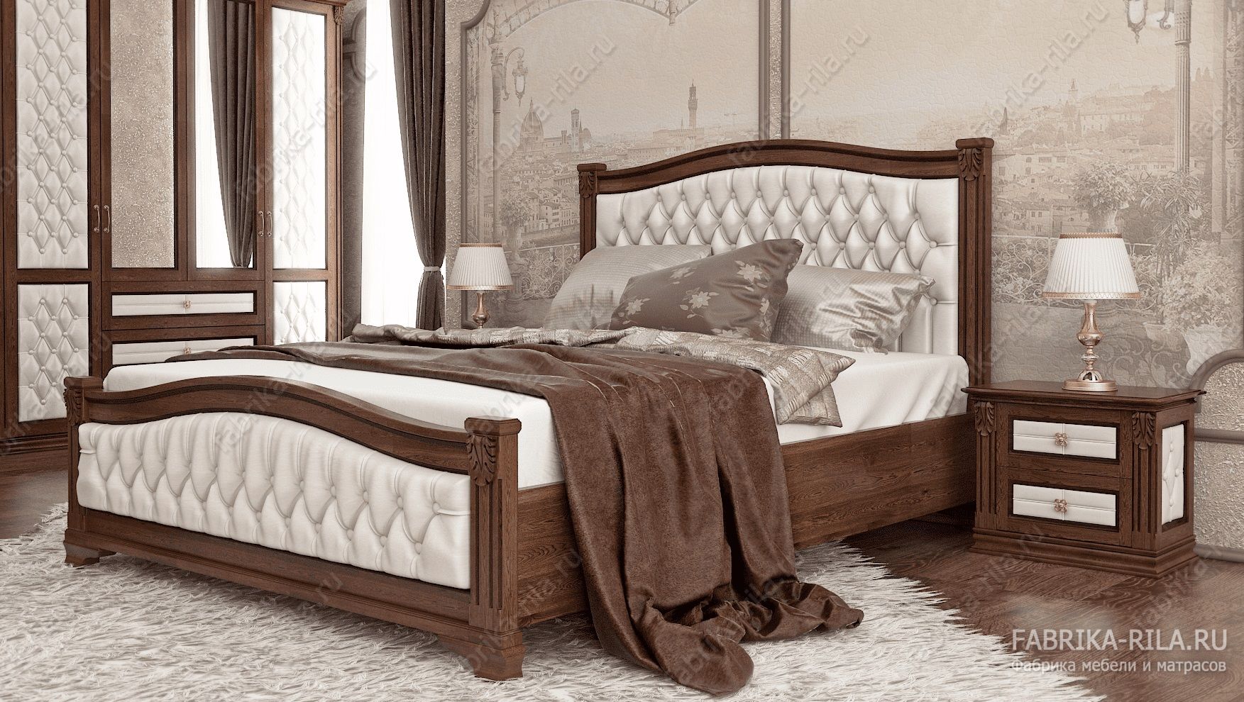 Кровать SONATA 1-MV — 90x190 см. из березы
