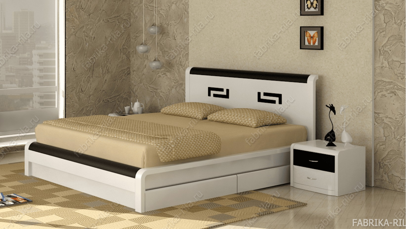 Кровать Arikama 3 — 200x190 см. из сосны