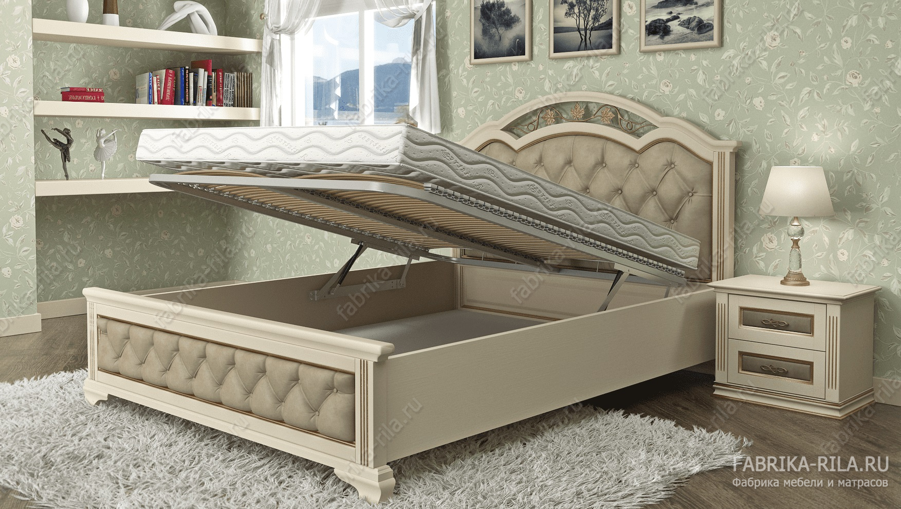 кровать Laura 1-MV — 140x200 см. из сосны