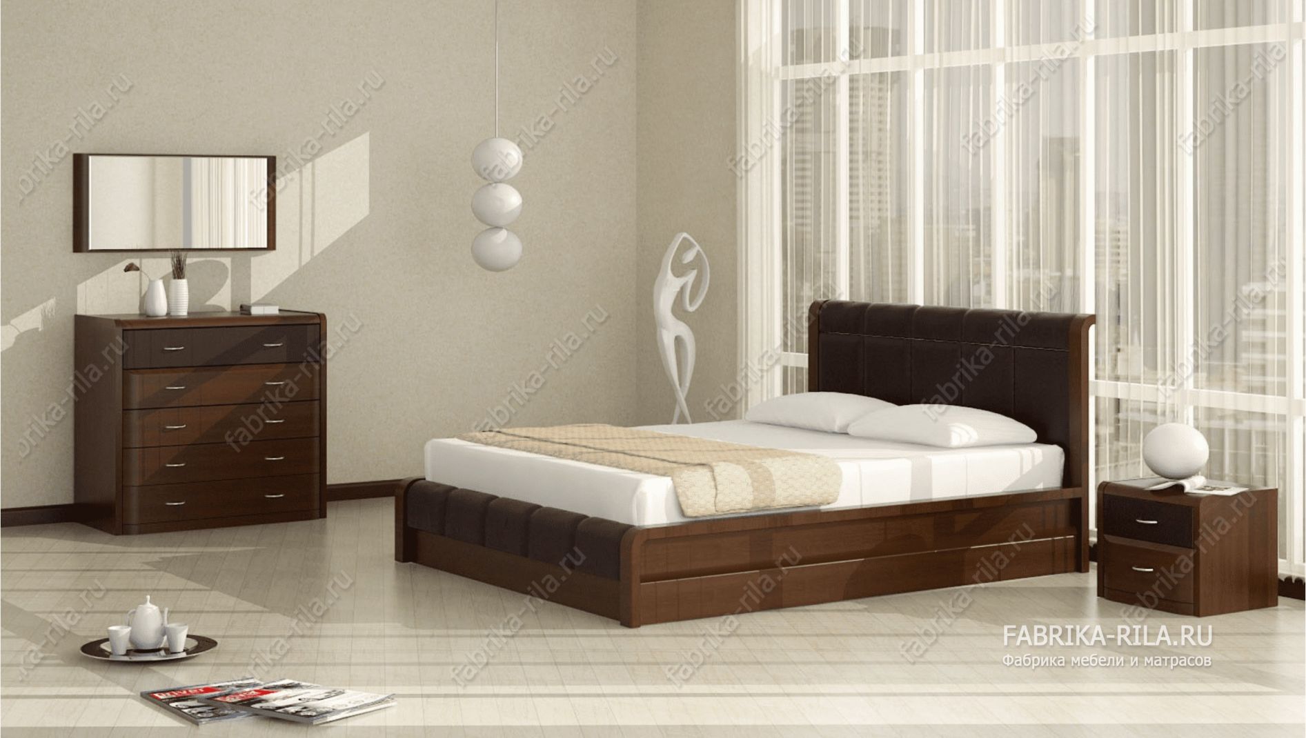 Кровать Arikama 2 — 160x190 см. из сосны