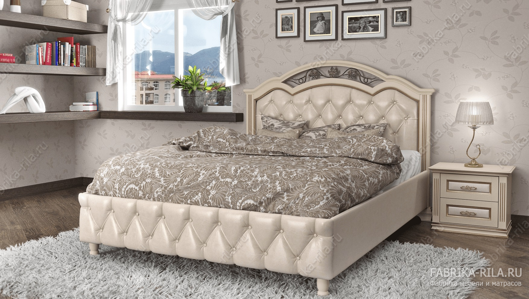 Кровать LAURA 2 MV — 140x190 см. из сосны