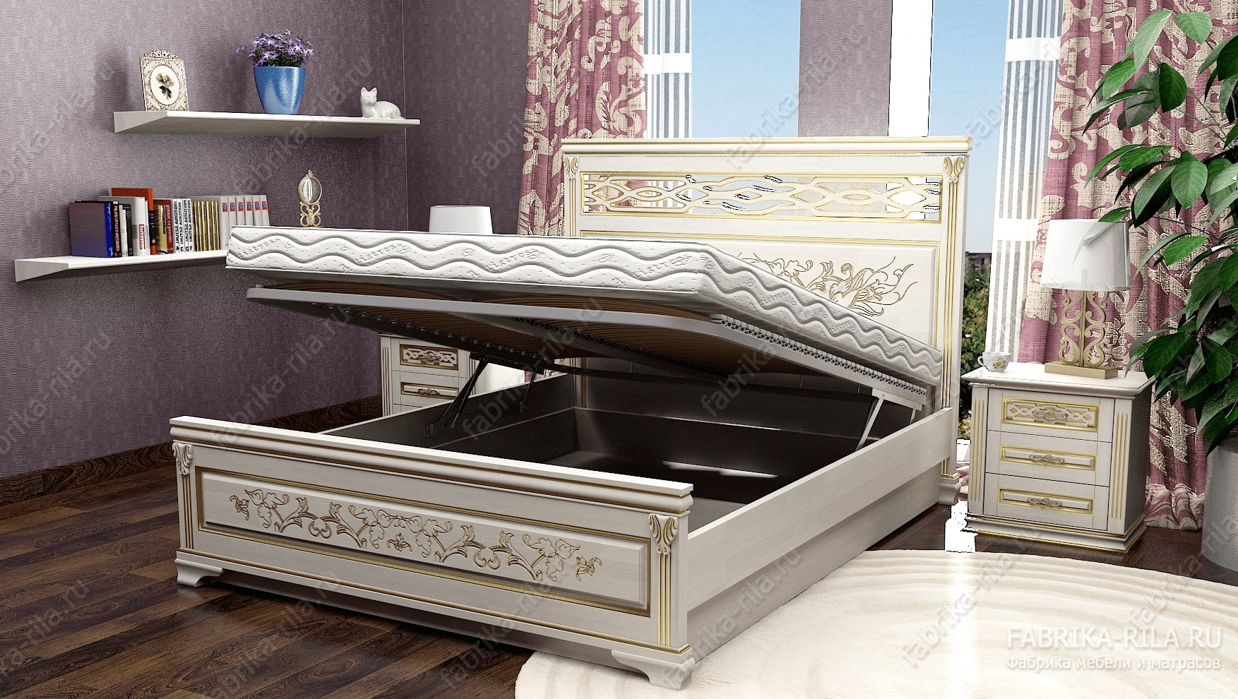 Кровать Lirоna 3 — 90x190 см. из бука
