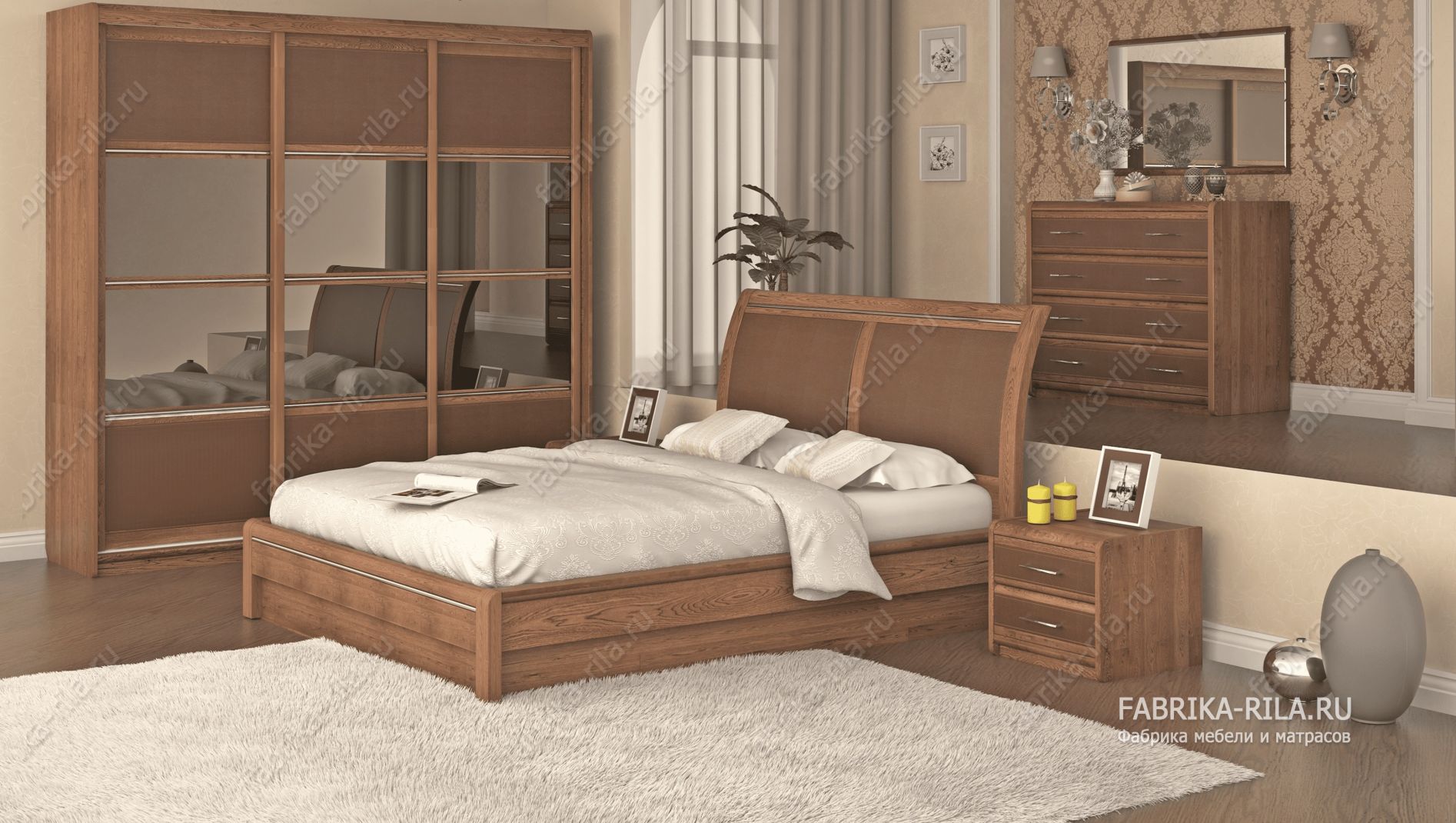кровать Okaeri 6 см— 180x190 см. из сосны