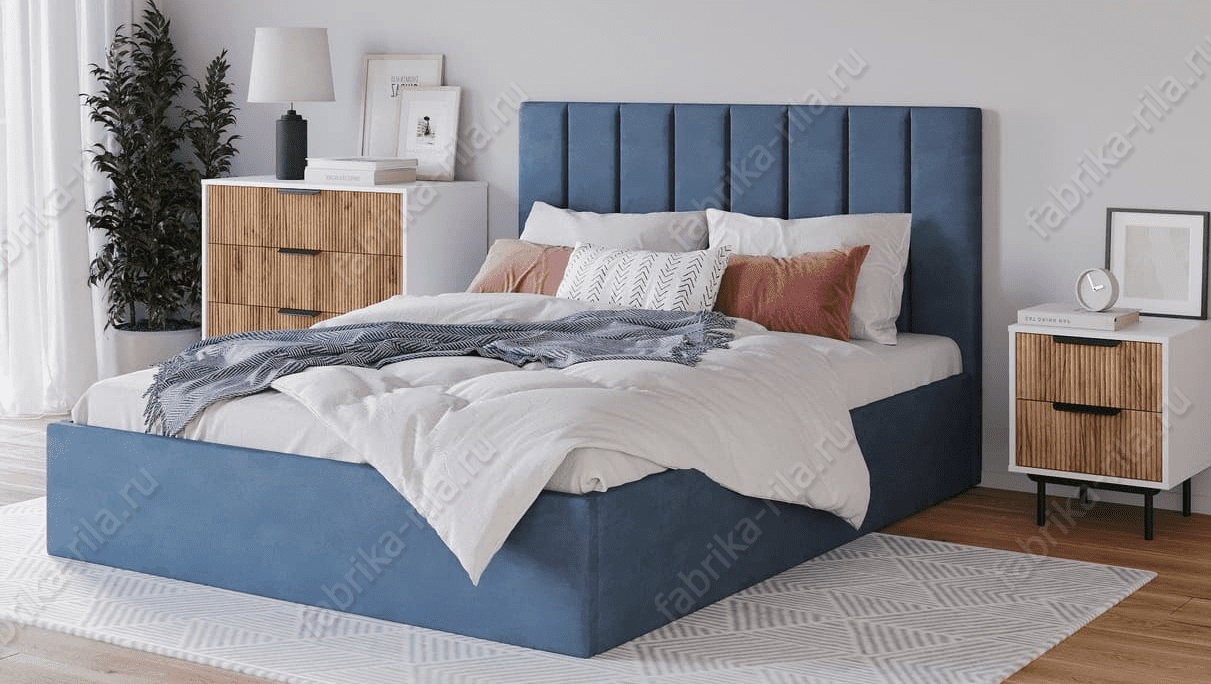 Кровать Лозанна 2— 200x200 см. с мягким изголовьем