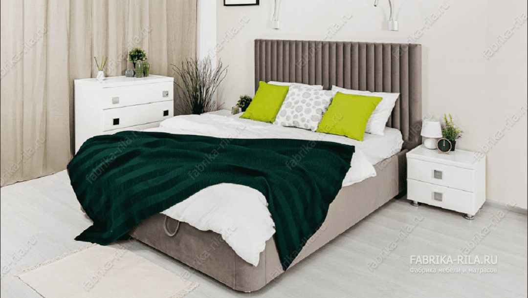 Кровать LOZANNA — 80x200 см. с мягким изголовьем