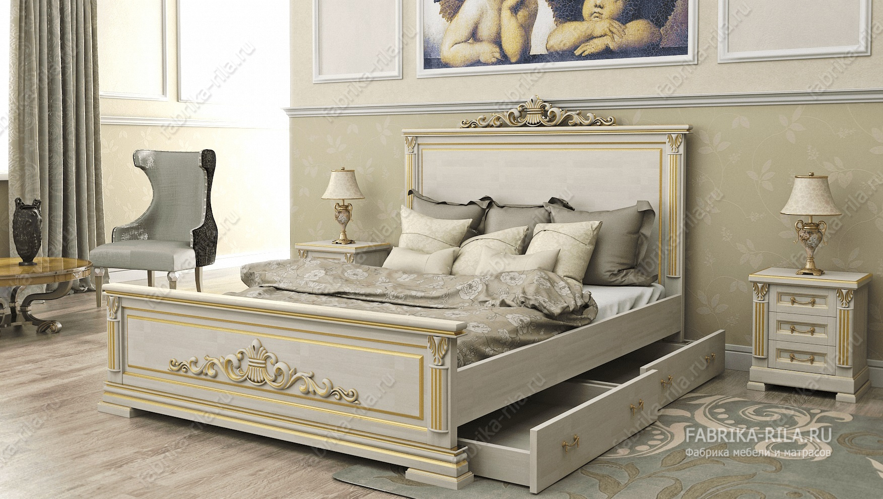 Кровать Viktori 1 — 90x200 см. из сосны